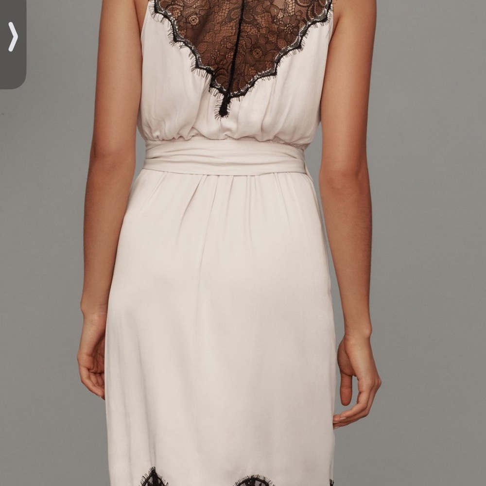 Anthropologie Cream and Black Lace Midi Dress - Picture 2 of 6